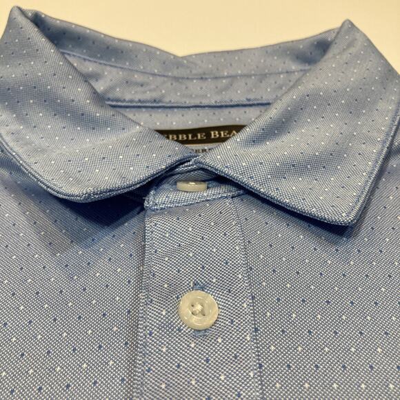 Pebble Beach Mens Shirt Size XL Blue Polo Short Sleeve Collared Golf T Dry-Luxe - Picture 6 of 11